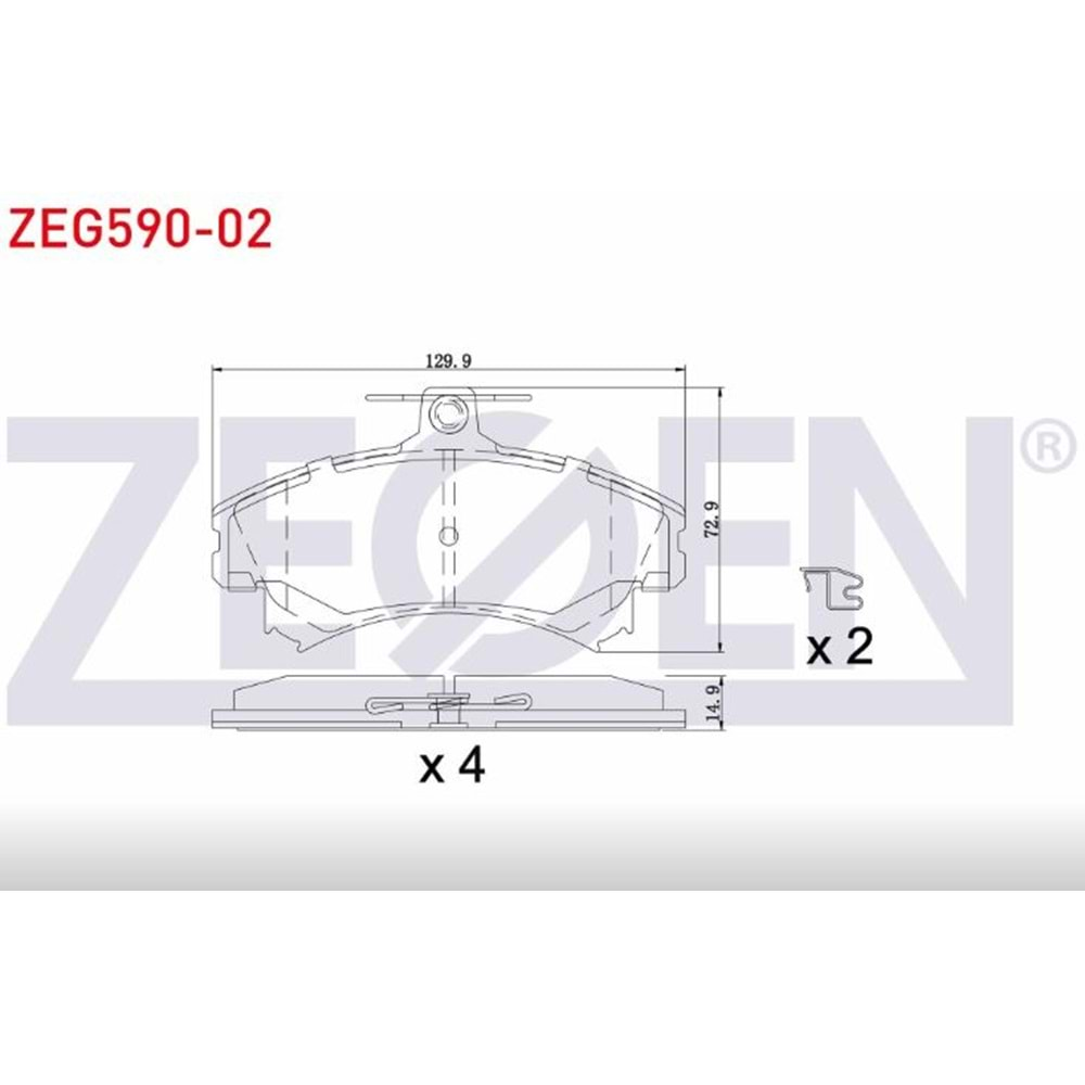 Disk Balata Mitsubishi Carisma, Volvo S40, Smart Forfour Ön -