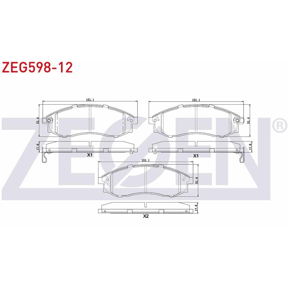 Disk Balata Mitsubishi L200 4WD, Nissan Maxima, İnfity Ön -