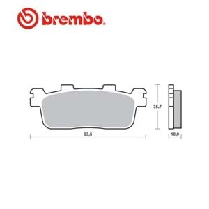 BREMBO Karbon Seramik Arka Fren Balatası Yamaha X-Max 400 13-20, Kymco