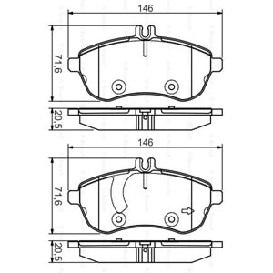Disk Balata Mercedes W204, C209 Ön - Bosch