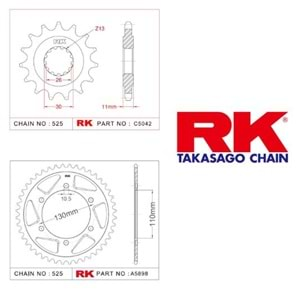 Rk Dişli Seti Yamaha Mt-07 14-19, Mt-07 Abs 14-19, Mt-10 16-17, Xsr 700 15-17*