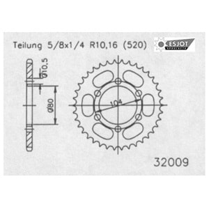 Esjot 50-32010-45 Arka Dişli Elmas Kesim