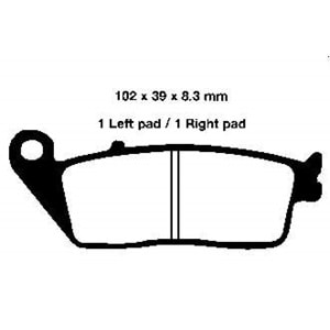 EBC FA142HH SİNTERLİ BALATA GW250 inazuma, Z750, VT600, CBR250 R, CBR600