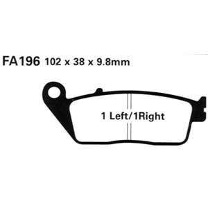 EBC FA196HH SİNTERLİ BALATA ÖN NC700, NC750, BURGMAN