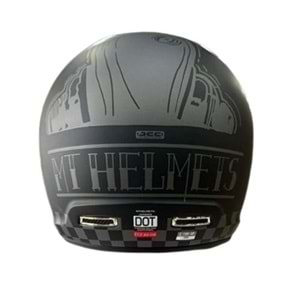 Mt Kask Retro Jarama Zone C1 Mat Siyah - Xl Beden