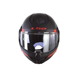 LS2 Advant Bend 180 Derece Açılabilen Motosiklet Kask Siyah-Kırmızı - XL