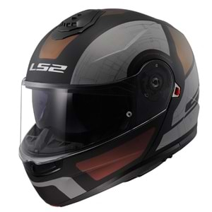 LS2 Strobe 2 Orıon Çene Açılır Motosiklet Kask Siyah - XL