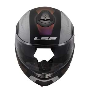 LS2 Strobe 2 Orıon Çene Açılır Motosiklet Kask Siyah - XL