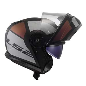 LS2 Strobe 2 Orıon Çene Açılır Motosiklet Kask Siyah - XL