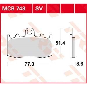 TRW MCB748SV DİSK BALATA SİNTERLİ BMW GS1200 RS, R1200 RT, K1200 S, R1150 RT