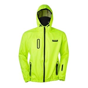 Motosiklet Yağmurluk Korumalı Kapşonlu Neon - XS Beden
