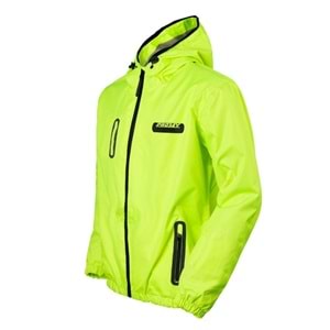 Motosiklet Yağmurluk Korumalı Kapşonlu Neon - XS Beden