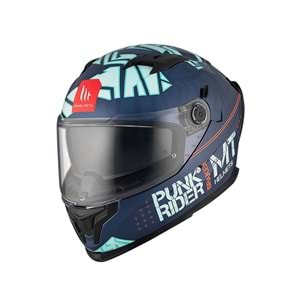 MT Kask Braker Punk Rıder C7 Parlak Siyah - XL Beden