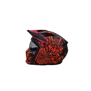 Kask Mt Street Fıghter Sv Hellısh B5 Mat Siyah-Neon Turuncu - L Beden