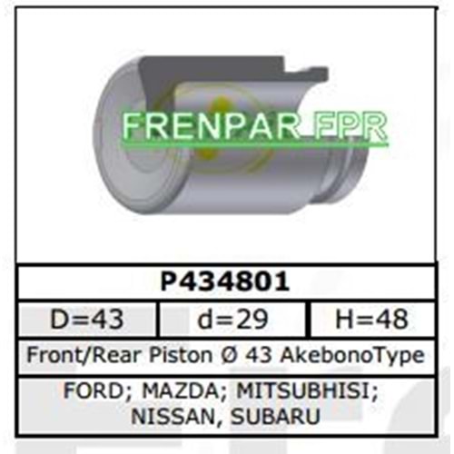 Fren Kaliper Pistonu Ön-Arka Ford, Mazda, Mitsubishi, Nissan, Subaru