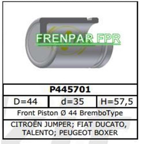 Fren Kaliper Pistonu Ön Citroen, Fiat, Peugeot