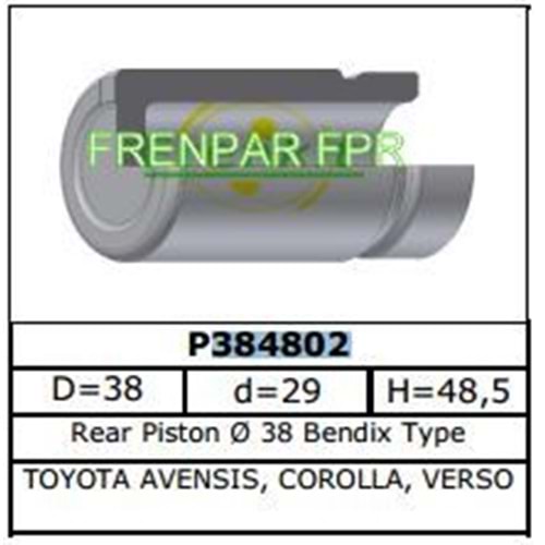 Fren Kaliper Pistonu Arka Toyota, Honda