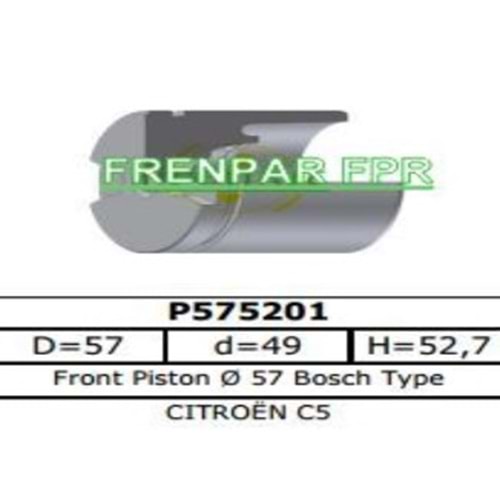 Fren Kaliper Pistonu Citroen C5 Ön