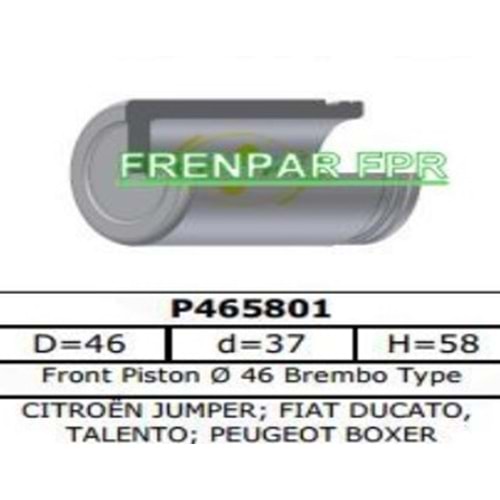 Fren Kaliper Pistonu Ön Citroen, Peugeot, Fiat