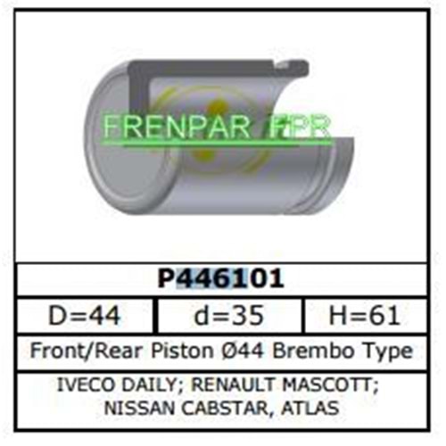 Fren Kaliper Pistonu Ön-Arka Iveco, Nissan, Renault