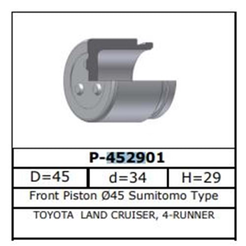 Fren Kaliper Pistonu Ön oyota Land Cruiser