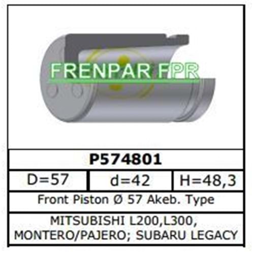 Fren Kaliper Pistonu Ön Citroen, Fiat, Mitsubishi, Peugeot, Honda