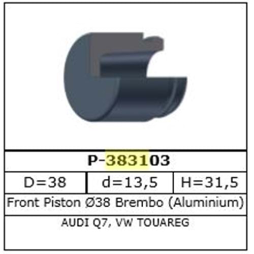 Fren Kaliper Pistonu Ön Audi A6, Q7, Vw Touareg