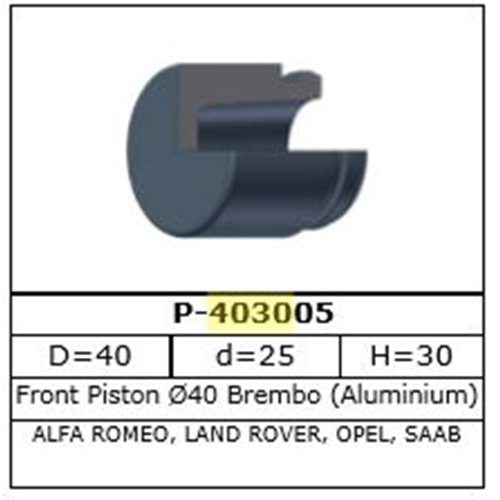 Fren Kaliper Pistonu Arka Alfa Romeo, Fiat, Honda, Citroen, Land Rover, Mercedes, Opel, Renault