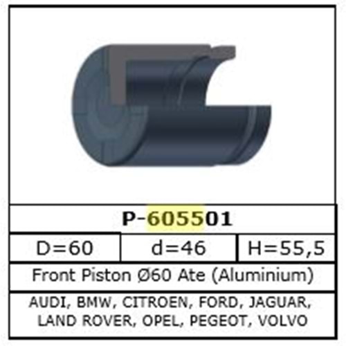 Fren Kaliper Pistonu Ön Alfa Romeo, Audi, Bmw, Citroen, Ford, Peugeot, Renault