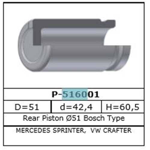Fren Kaliper Pistonu Ön Fiat, Mercedes, Toyota, Vw