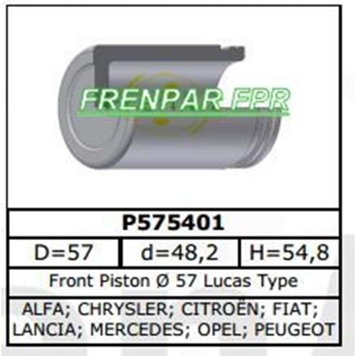 Fren Kaliper Pistonu Ön Citroen, Opel, Peugeot