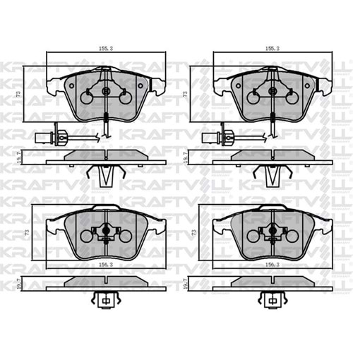 Disk Balata Vw Audi A 4, A 6, A 8 Fişli Ön -