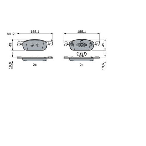 Disk Balata Renault Clio Sembol IV Ön - Bosch