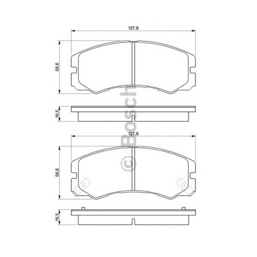 Disk Balata Opel Frontera, Isuzu Ön - Bosch