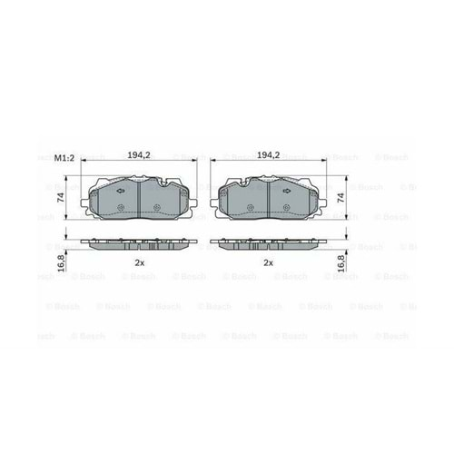 Disk Balata Vw Audi A4, A5, Q4, Q7 16> Ön - Bosch