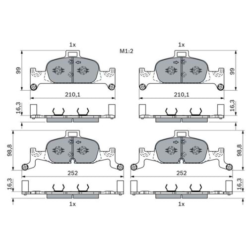 Disk Balata Vw, Audi A4 (8W2,B9) 1.4 TFSI, Audi A5 Ön -