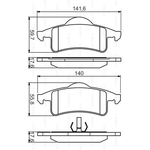 Disk Balata JeepGrand Cherokee II Arka - Bosch