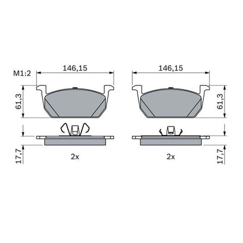Disk Balata Audi, Seat Vw, Skoda Ön - Bosch