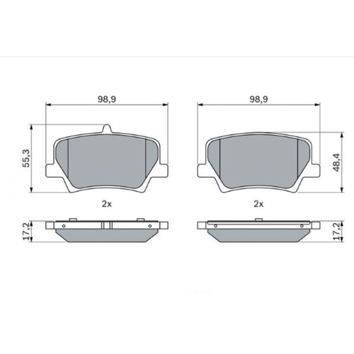 Disk Balata Volvo XC 40 Arka - BOSCH