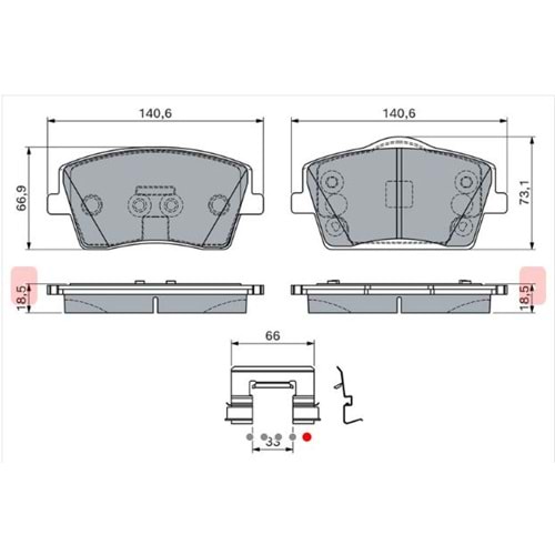 Disk Balata Volvo XC 40 Ön - BOSCH