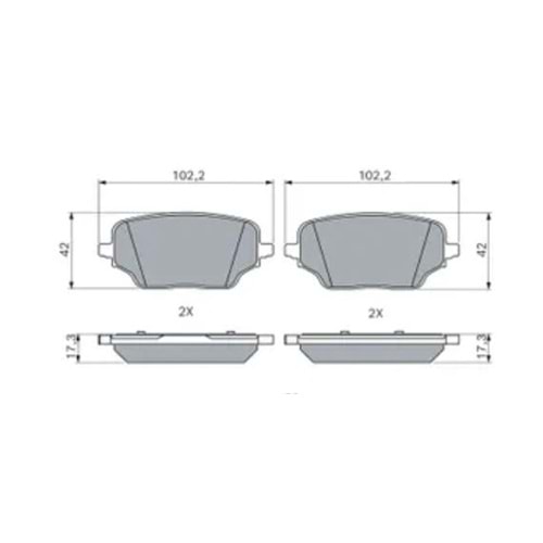 Disk Balata Nissan Townstar, Mercedes Citan, Renault Kango - Arka