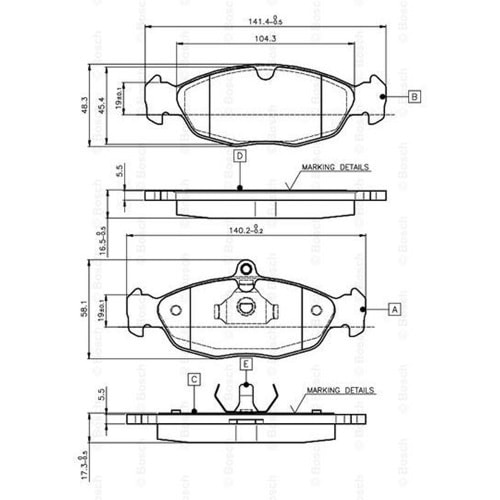 Disk Balata Opel Astra F, Corsa A, Vectra A Ön - Bosch