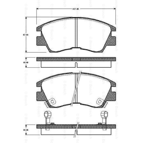 Disk Balata Mitsubishi L200, L300 2,5D, Pajero Ön - Bosch