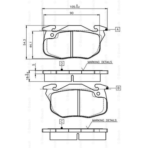 Disk Balata Renault 9, 11, 19, Peugeot 106, Citroen Saxo Ön - Bosch