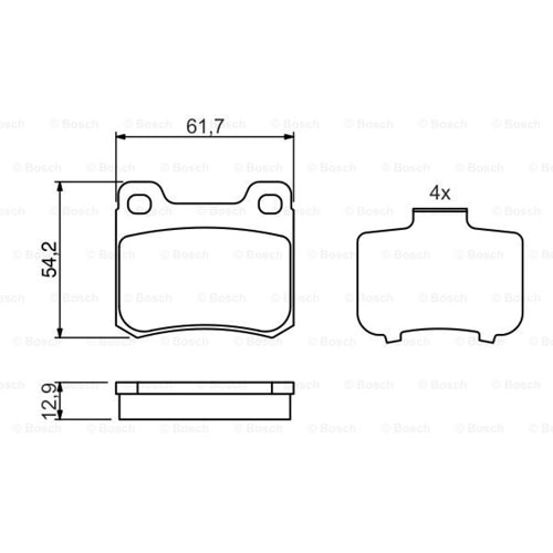 Disk Balata Mercedes 190 (W201) Arka - Bosch