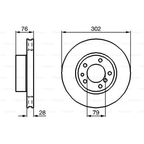 Fren Diski Bmw E 34, 540 92-97, E 32 735, 740, 750 86-94 Ön - 302 MM - Bosch