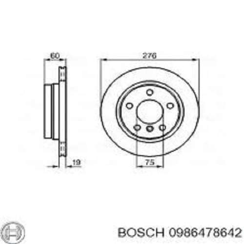 Fren Diski Bmw E36 90-98, E46 98-05 Arka - 276 MM - BOSCH