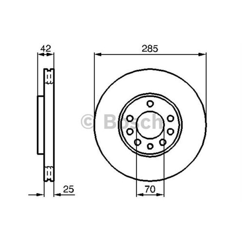 Fren Diski Opel Vectra C 02-08 Ön - 285 MM - Bosch