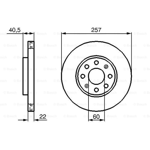 Fren Diski Opel Corsa D, Fiat GrandE Punto Ön - 257 MM - Bosch