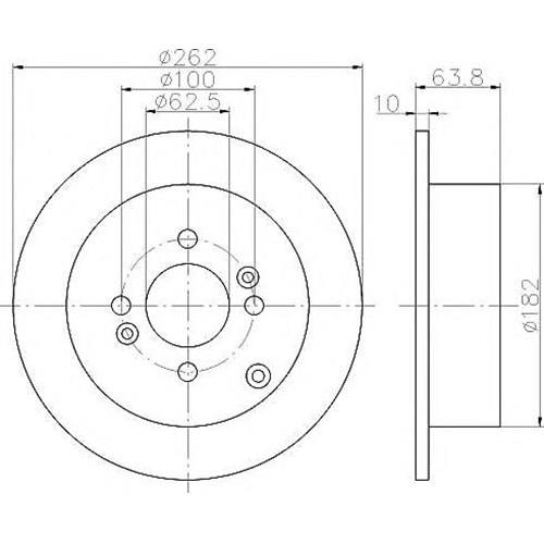 Fren Diski Hyundai Era, Getz, İ20 Kia Rio Arka - 262 MM - Bosch